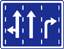 進行方向別通行区分の標識「直進・左折・右折をまとめた通行区分」 仮免･本免･学科試験の豆知識